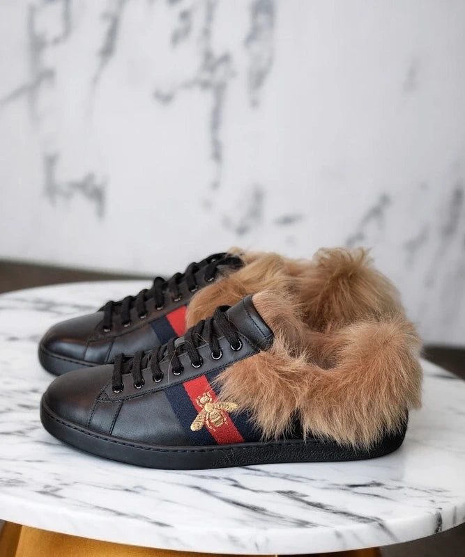 GUCCI Ace Fur Sneakers Luxury Edition