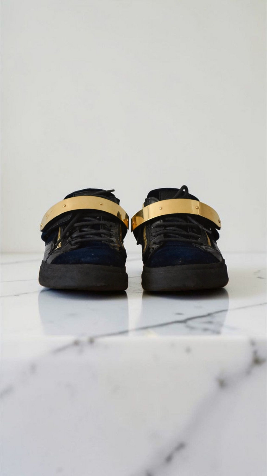 Giuseppe Zanotti Trainers Velvet Low-Top Sneakers