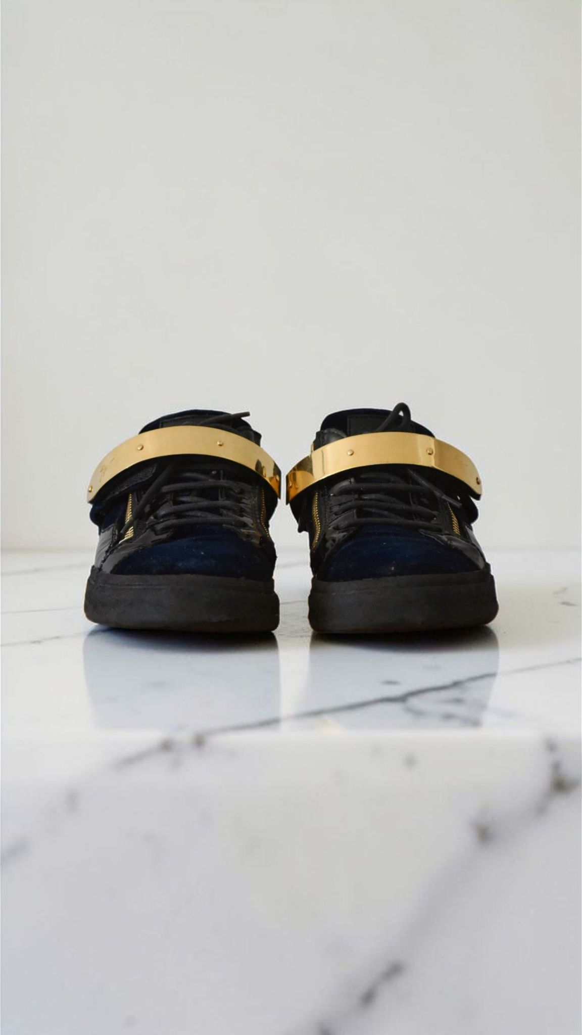 Giuseppe Zanotti Trainers Velvet Low-Top Sneakers