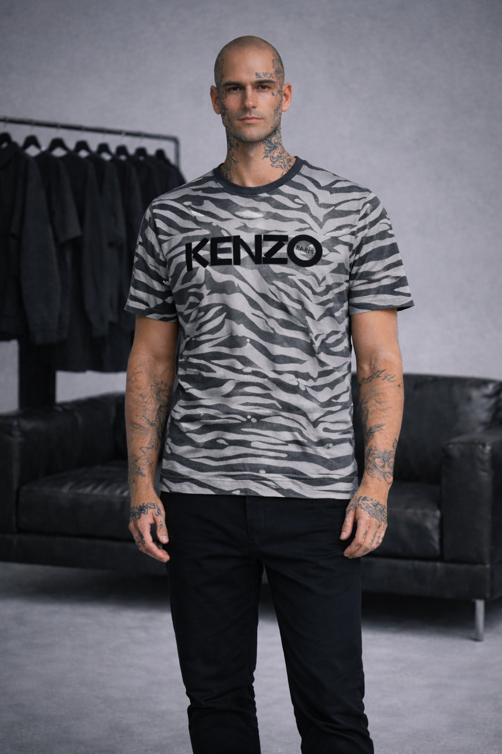 T-shirt Kenzo Original Zebra Grey/Black