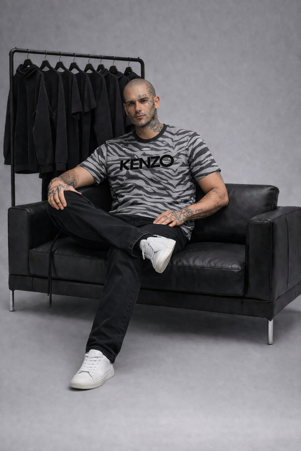T-shirt Kenzo Original Zebra Grey/Black