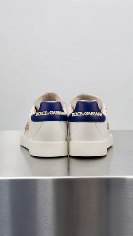 DOLCE & GABBANA PORTOFINO DG LOVES LONDON SNEAKERS WHITE / RED / BLUE