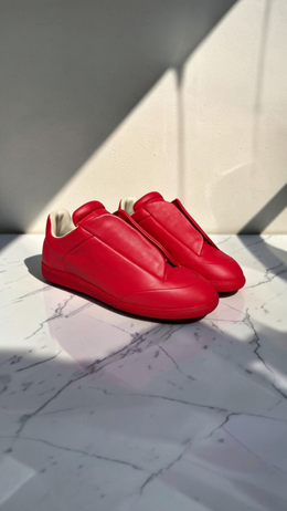 Maison Margiela Future Low Leather Sneakers Red