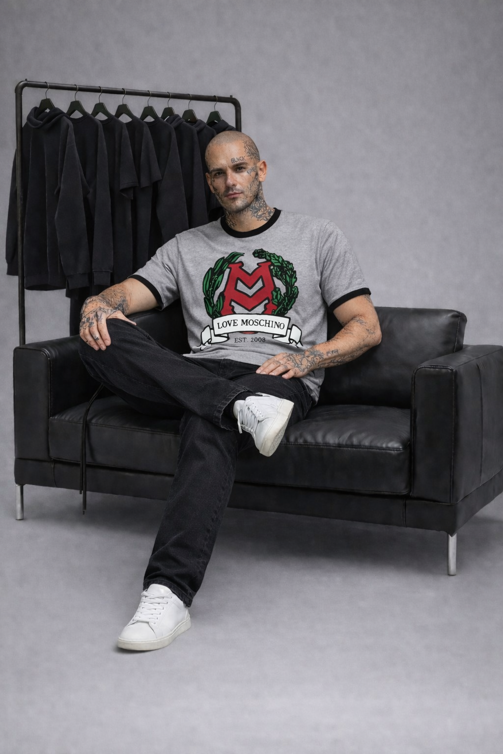 Love Moschino T-Shirt Logo Grey