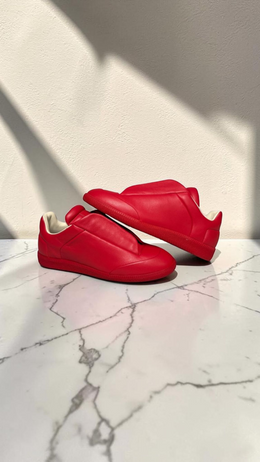 Maison Margiela Future Low Leather Sneakers Red