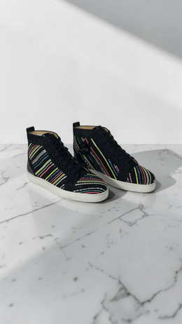 Christian Louboutin Louis High Trainers Strass Multicolor