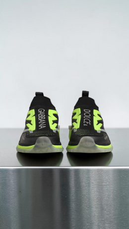 DOLCE & GABBANA SORRENTO SNEAKERS BLACK / NEON GREEN