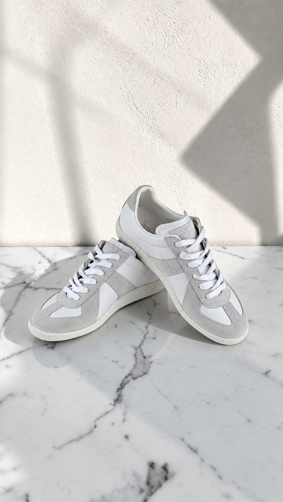 MAISON MARGIELA REPLICA LOW-TOP SNEAKERS – WHITE / LIGHT GREY