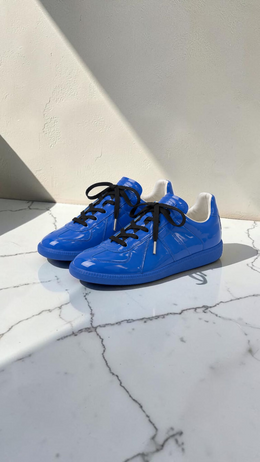 Maison Margiela GAT Patent Blue Sneakers