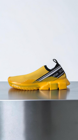 DOLCE & GABBANA SORRENTO SLIP-ON SNEAKERS YELLOW
