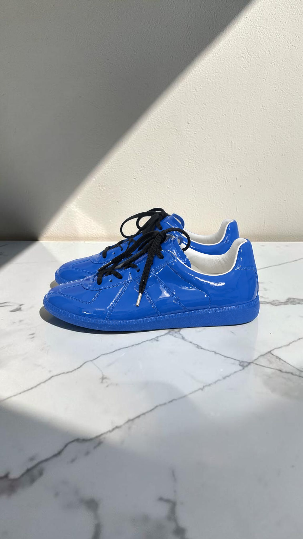 Maison Margiela GAT Patent Blue Sneakers