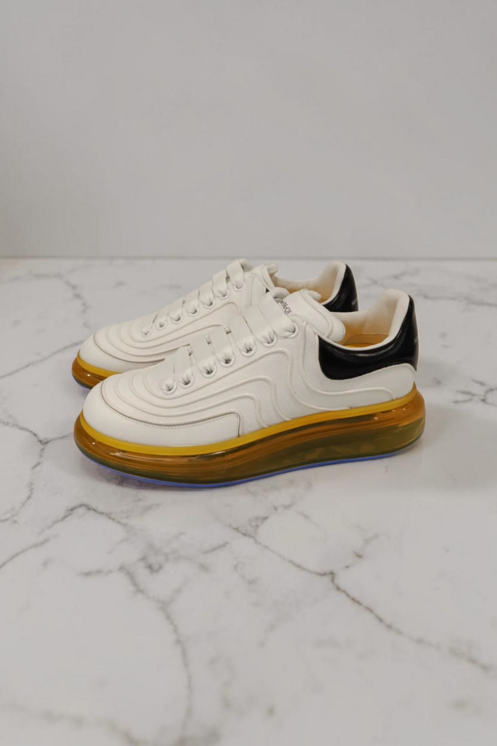 Alexander McQueen Oversized Sneakers White Amber Sole