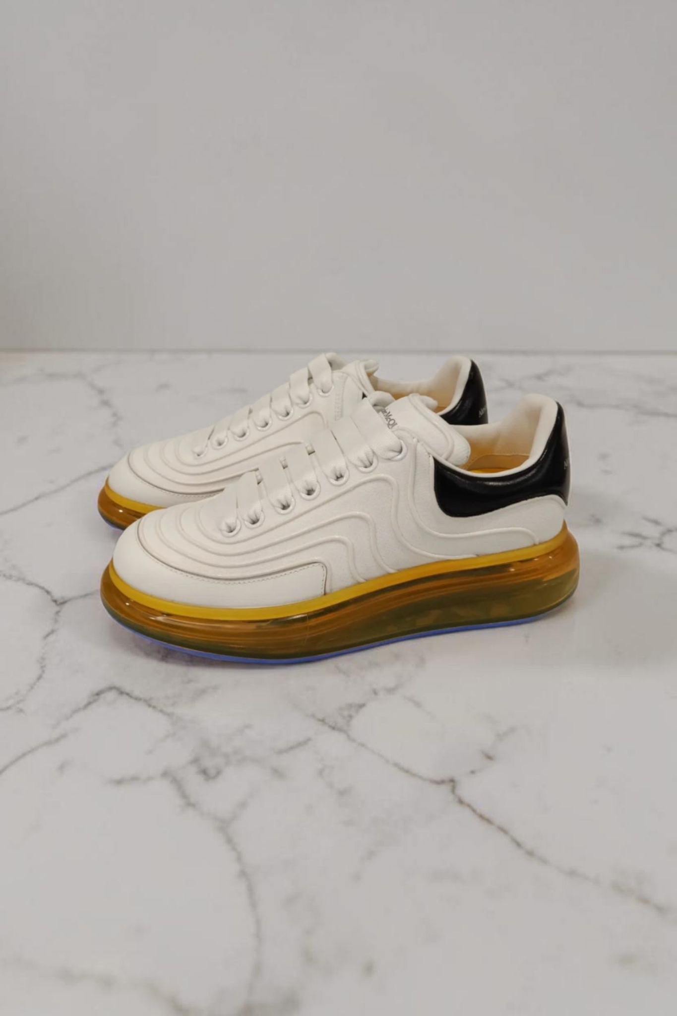 Alexander McQueen Oversized Sneakers White Amber Sole