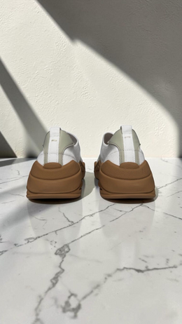 Maison Margiela 22 Replica Cloth Sneakers – White / Sage / Brown