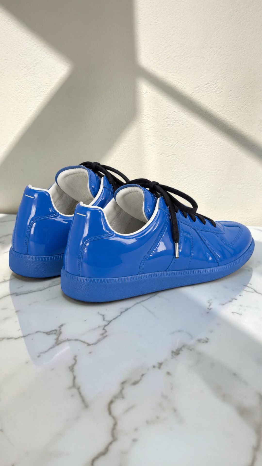 Maison Margiela GAT Patent Blue Sneakers