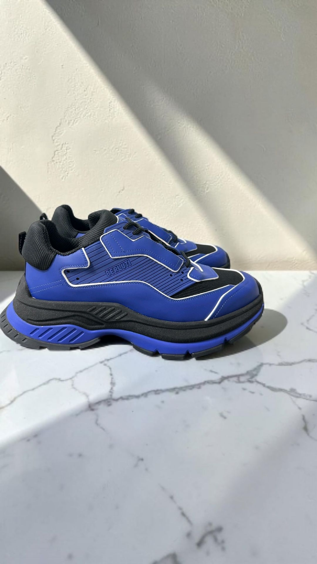 Berluti Gravity Blue & Black Sneakers