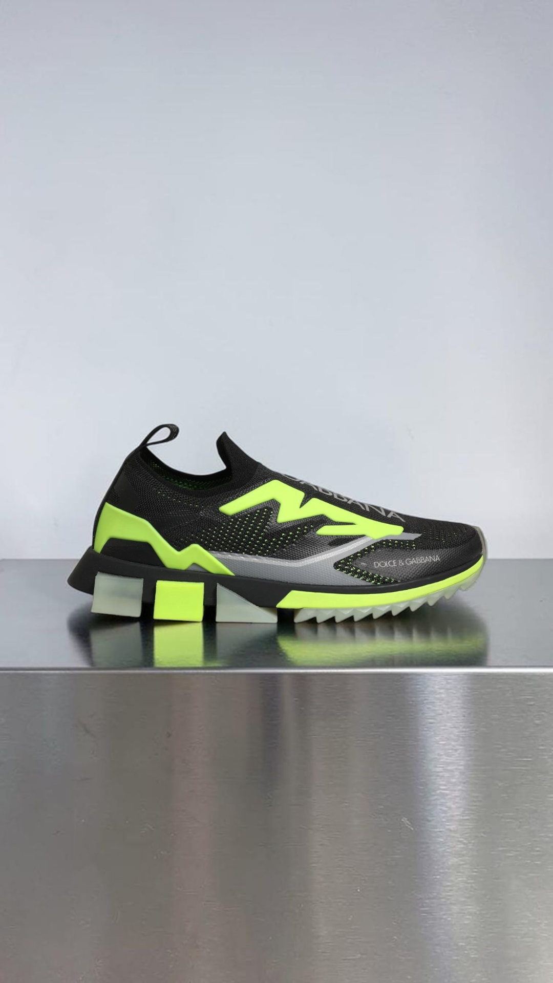 DOLCE & GABBANA SORRENTO SNEAKERS BLACK / NEON GREEN