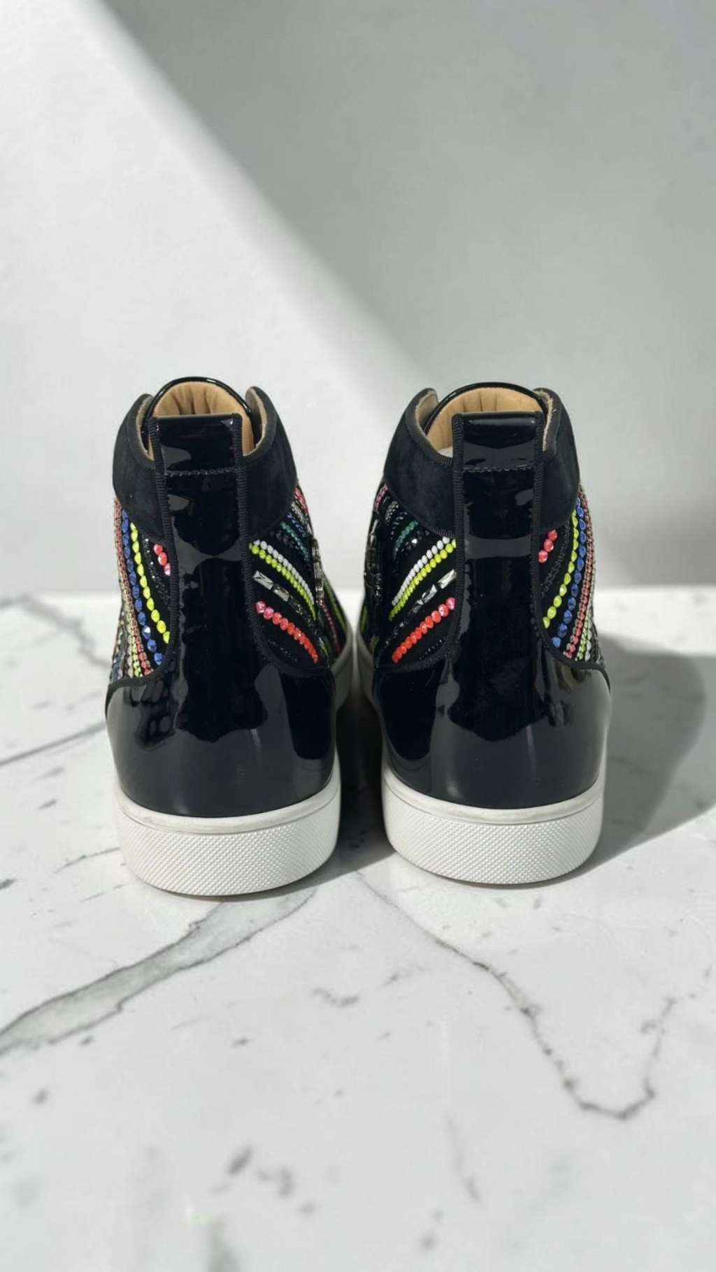 Christian Louboutin Louis High Trainers Strass Multicolor