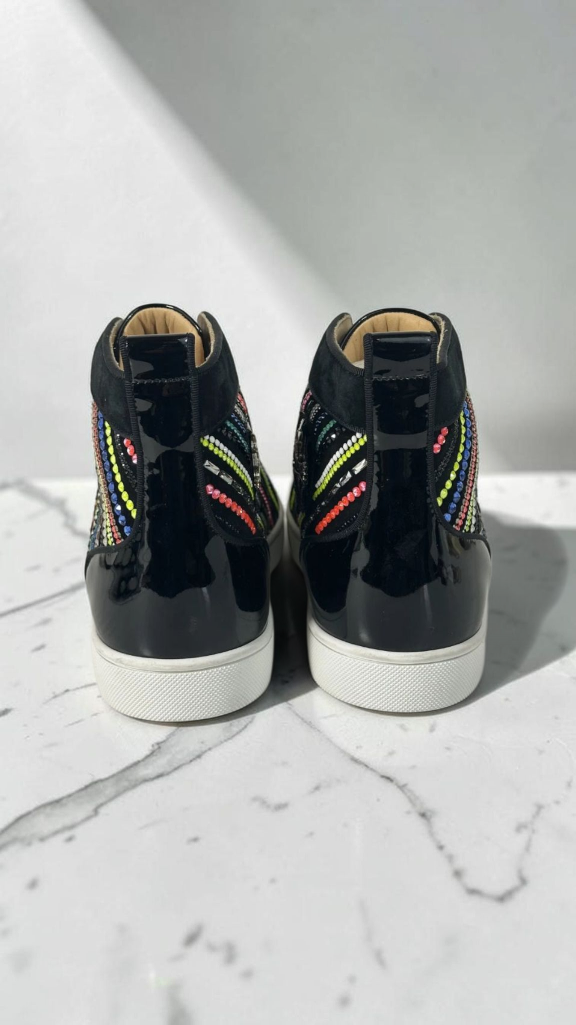 Christian Louboutin Louis High Trainers Strass Multicolor
