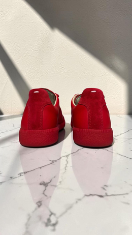 Maison Margiela Leather Sneakers Red
