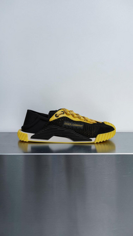 DOLCE & GABBANA NS1 LOW-TOP SNEAKERS BLACK / YELLOW