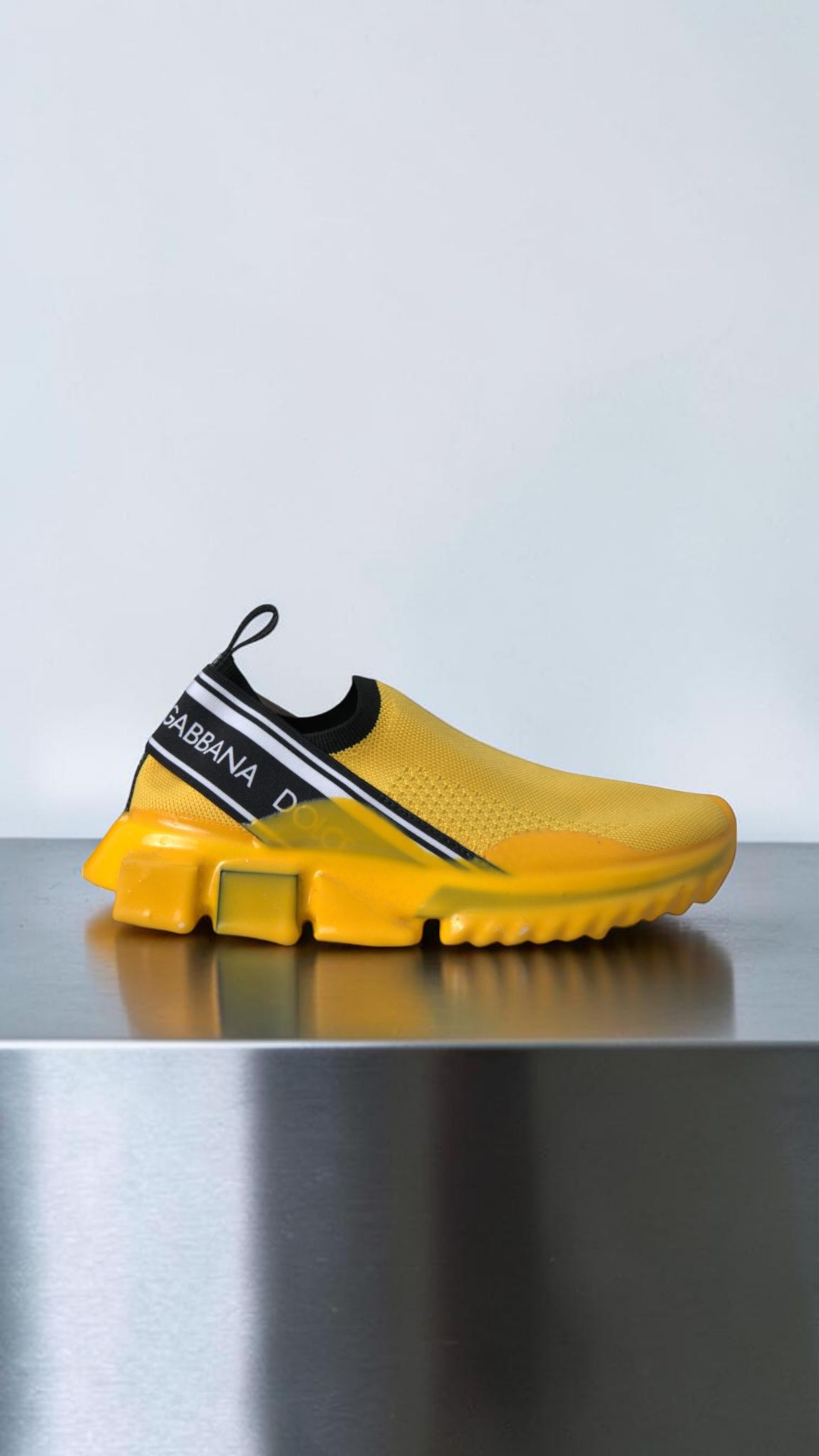 DOLCE & GABBANA SORRENTO SLIP-ON SNEAKERS YELLOW