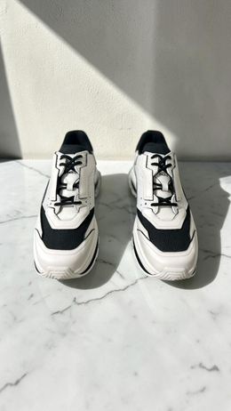 Berluti Gravity Leather & Mesh Sneakers – White & Black