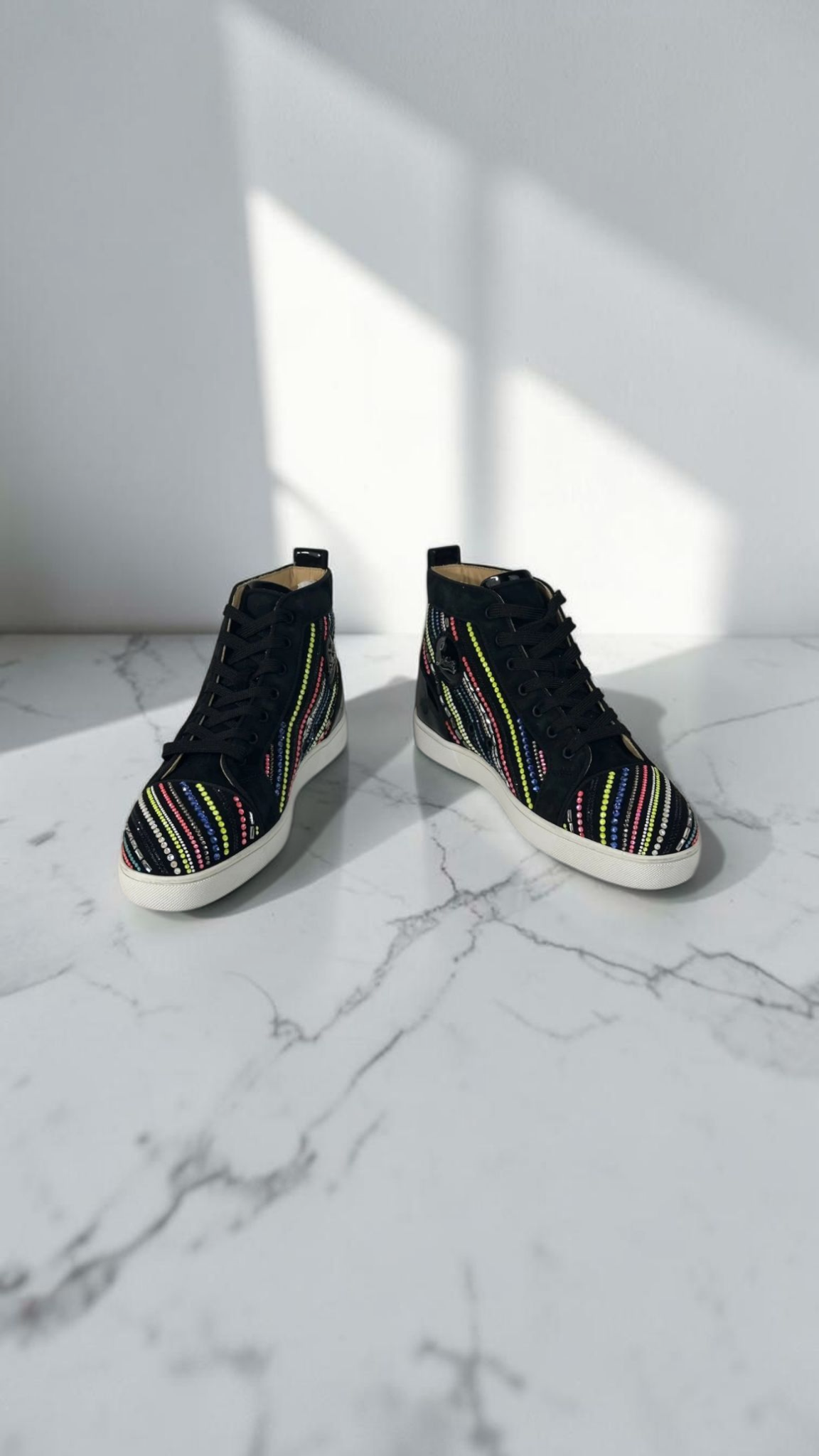 Christian Louboutin Louis High Trainers Strass Multicolor
