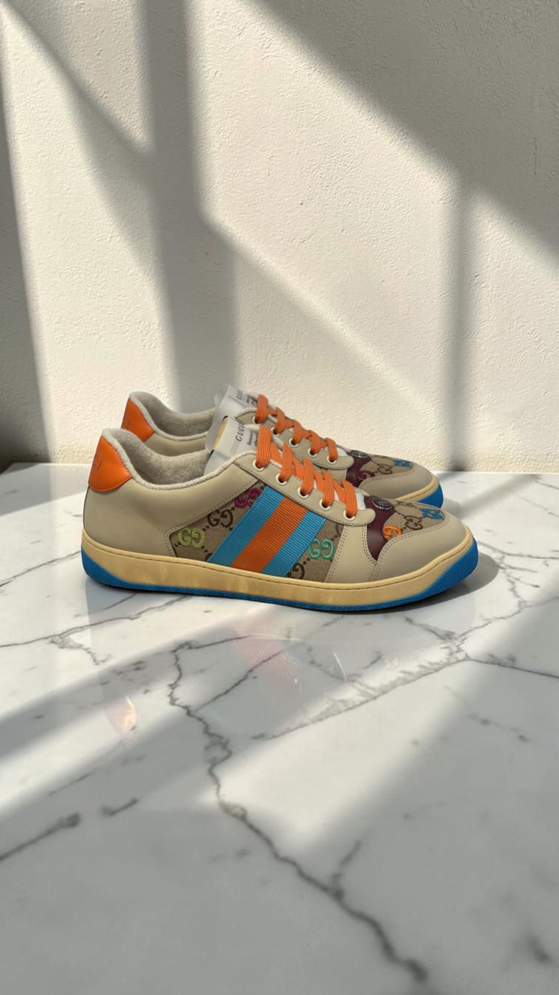 Gucci Screener GG Canvas Embroidered Sneakers Multicolor