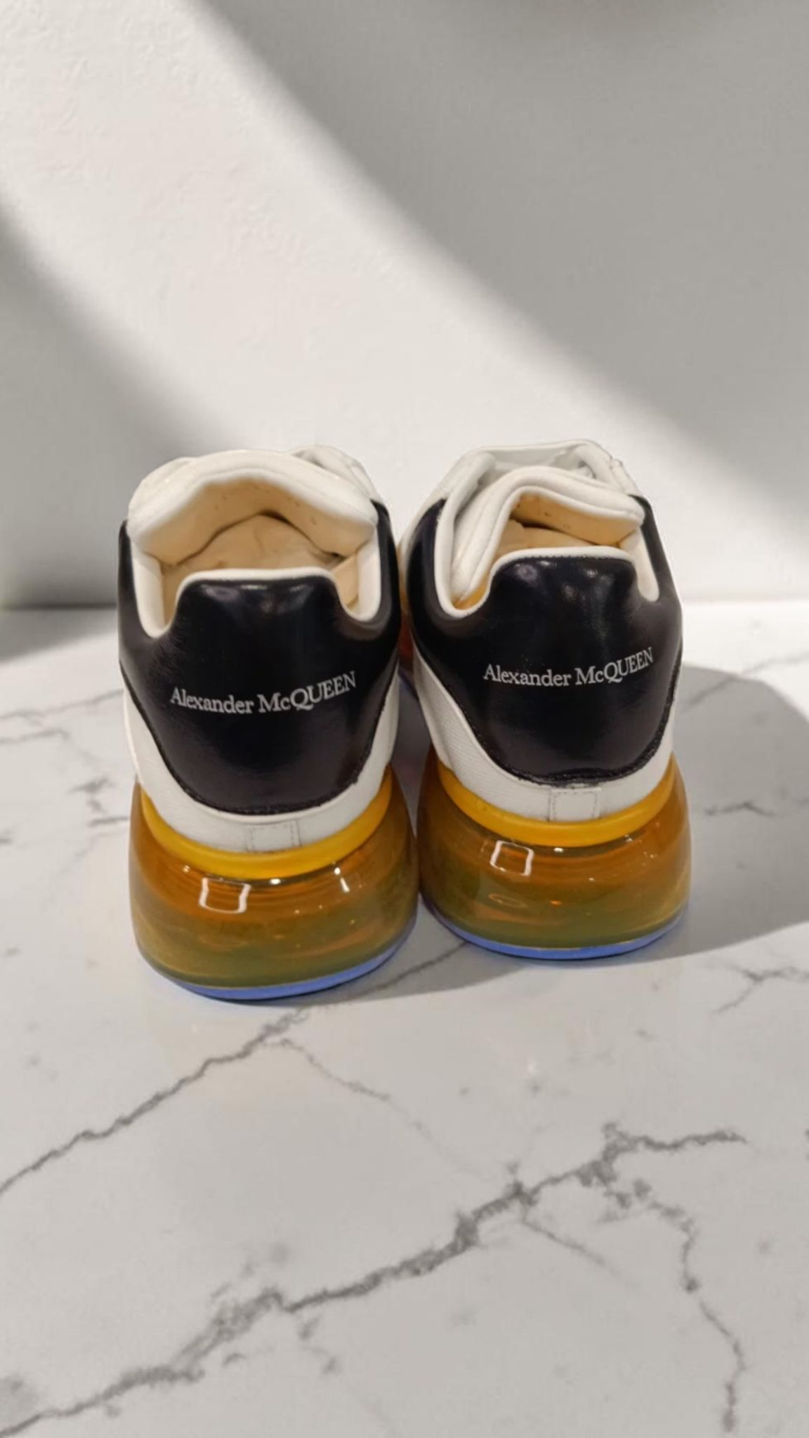 Alexander McQueen Oversized Sneakers White Amber Sole