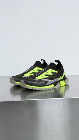 DOLCE & GABBANA SORRENTO SNEAKERS BLACK / NEON GREEN
