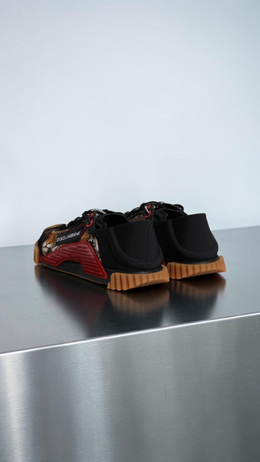DOLCE & GABBANA NS1 TIGER SNEAKERS BLACK / RED