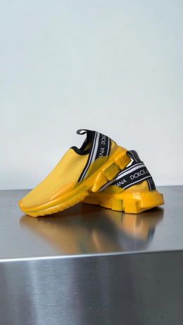 DOLCE & GABBANA SORRENTO SLIP-ON SNEAKERS YELLOW