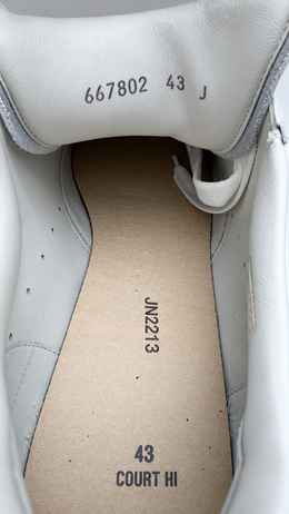 ALEXANDER MCQUEEN COURT TRAINER WHITE / SILVER