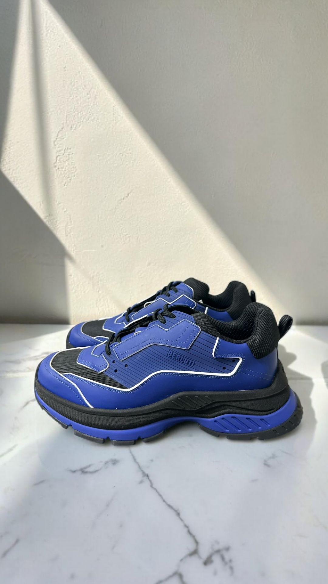 Berluti Gravity Blue & Black Sneakers