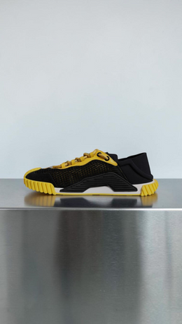 DOLCE & GABBANA NS1 LOW-TOP SNEAKERS BLACK / YELLOW