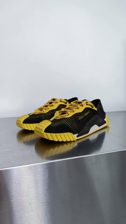 DOLCE & GABBANA NS1 LOW-TOP SNEAKERS BLACK / YELLOW